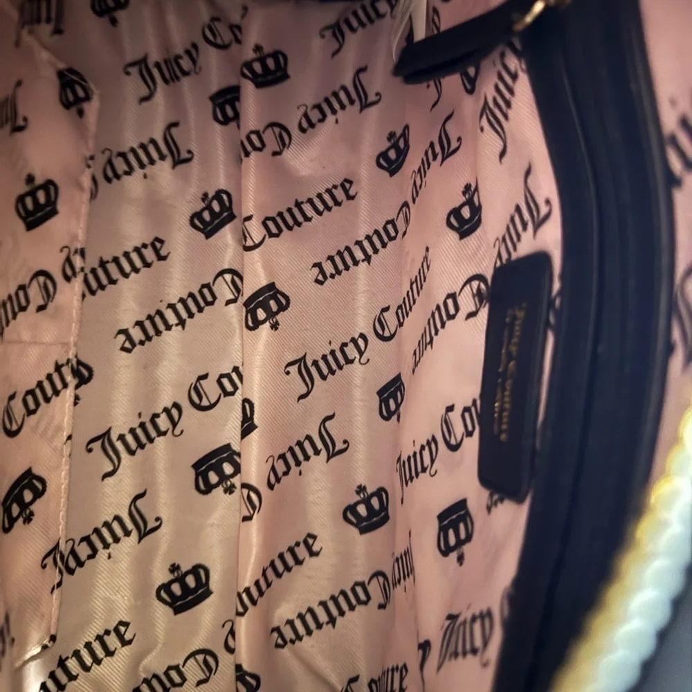 Juicy Couture Sweet N Juicy Strawberry Bowler Bag Black With Coin Pouch NWT